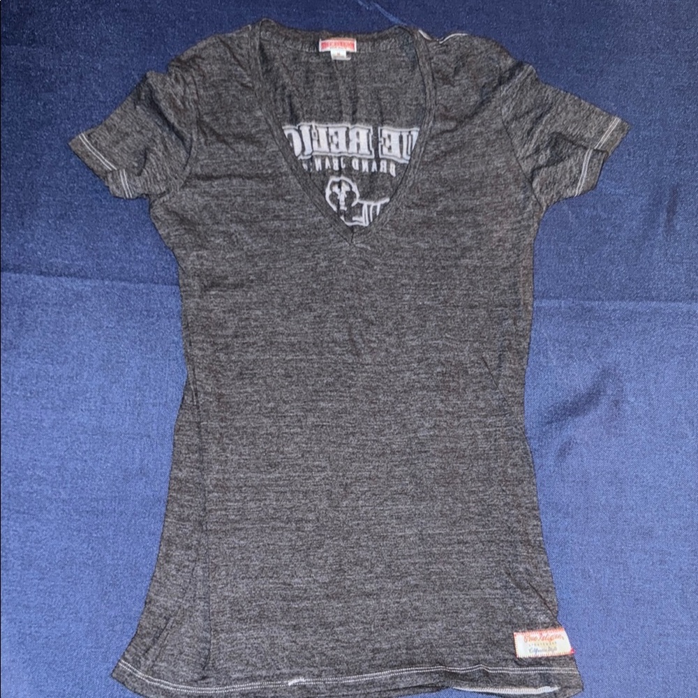 Vintage True Religion Charcoal V neck